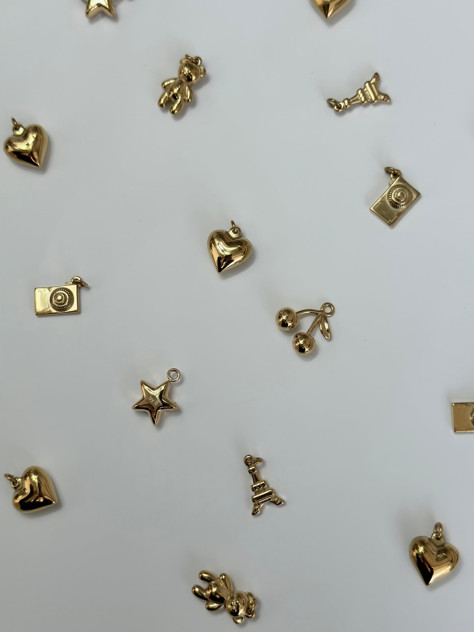 Camera Charm, kamera charm i gull til armbånd og halskjede