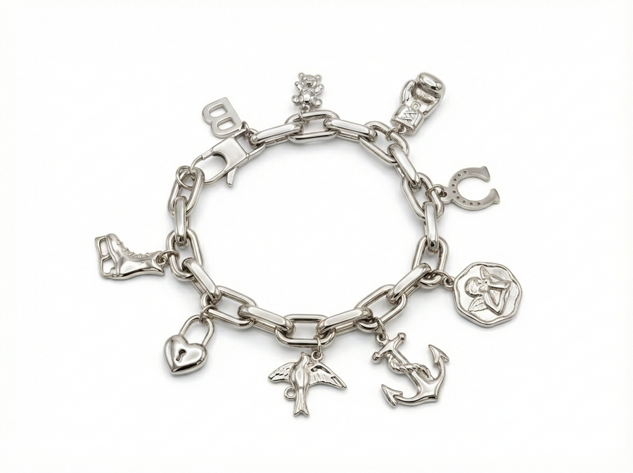 Bestemor Armbåndet Vintage, charm armbånd i sølv fra by Benedicthe