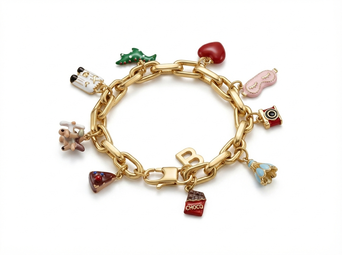 Funny Memories, charm armbånd i gull fra by Benedicthe